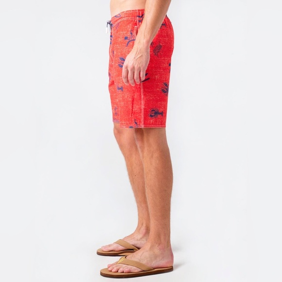 Johnnie-O Brisbane Malibu Red Swim Trunks board shorts Men’s M - Picture 3 of 12